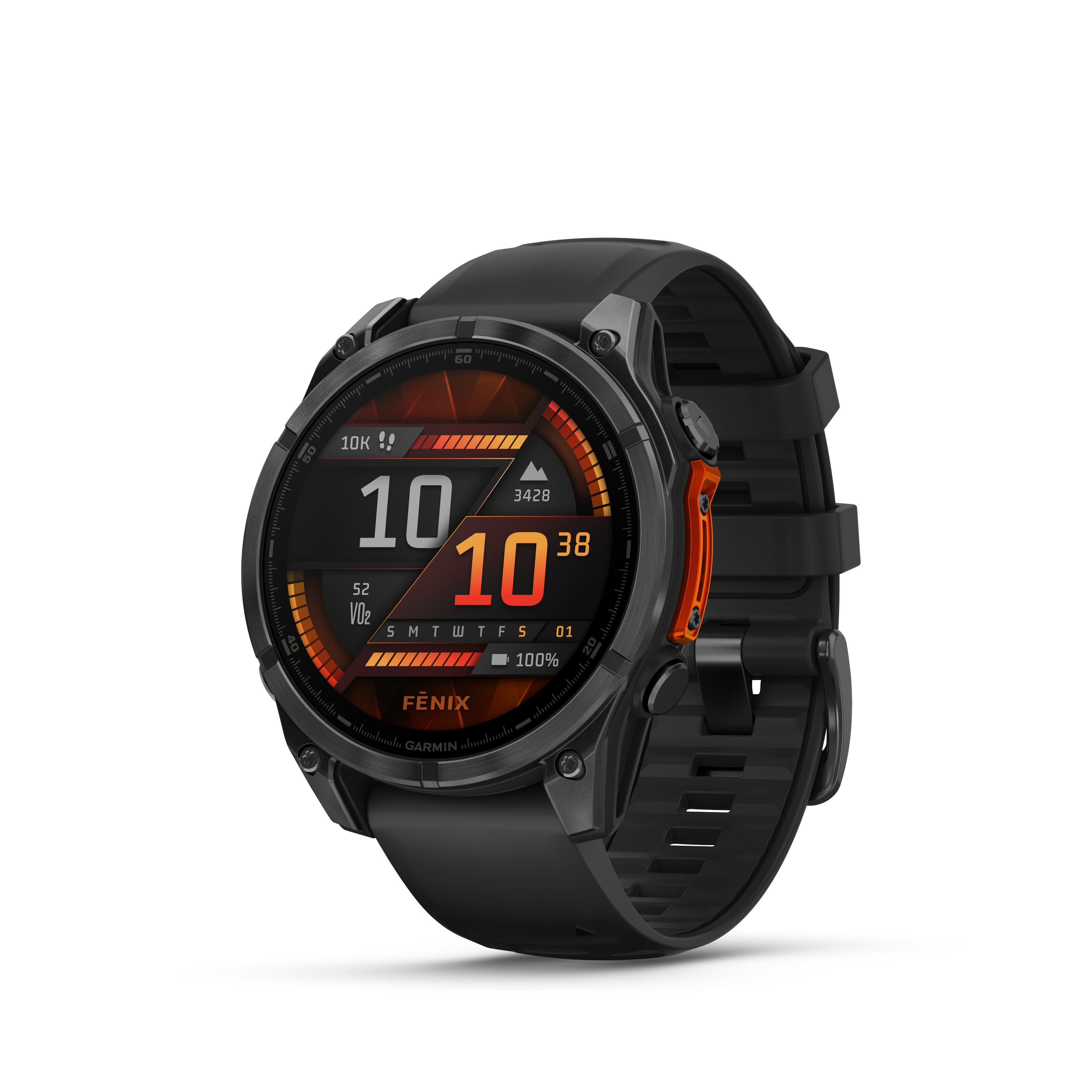 fenix 8 - 47 mm AMOLED Schwarz/Schiefergrau mit QuickFit-Silikon-Armband 22 mm Smartwatch