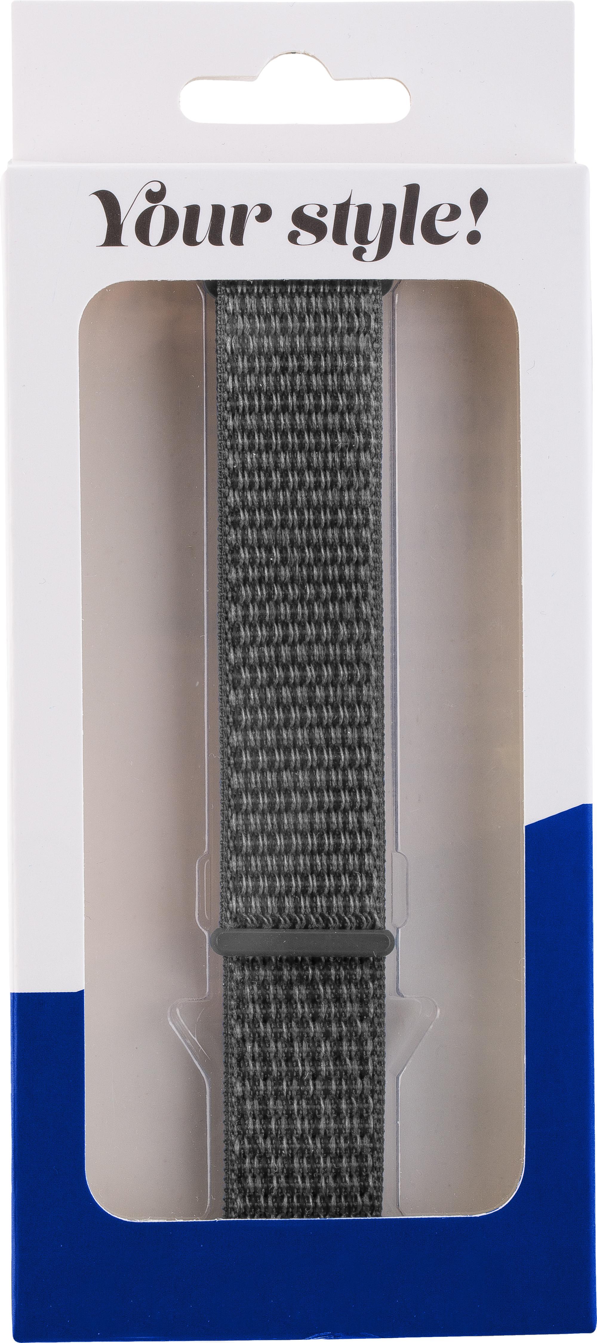 Armband 20mm Nylon Dark Black (18059)