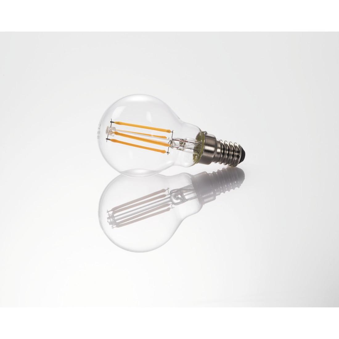 LED-Filament, E14, 470lm ersetzt 40W, Tropfenlampe, Warmweiß, klar, dimmbar (00112833)