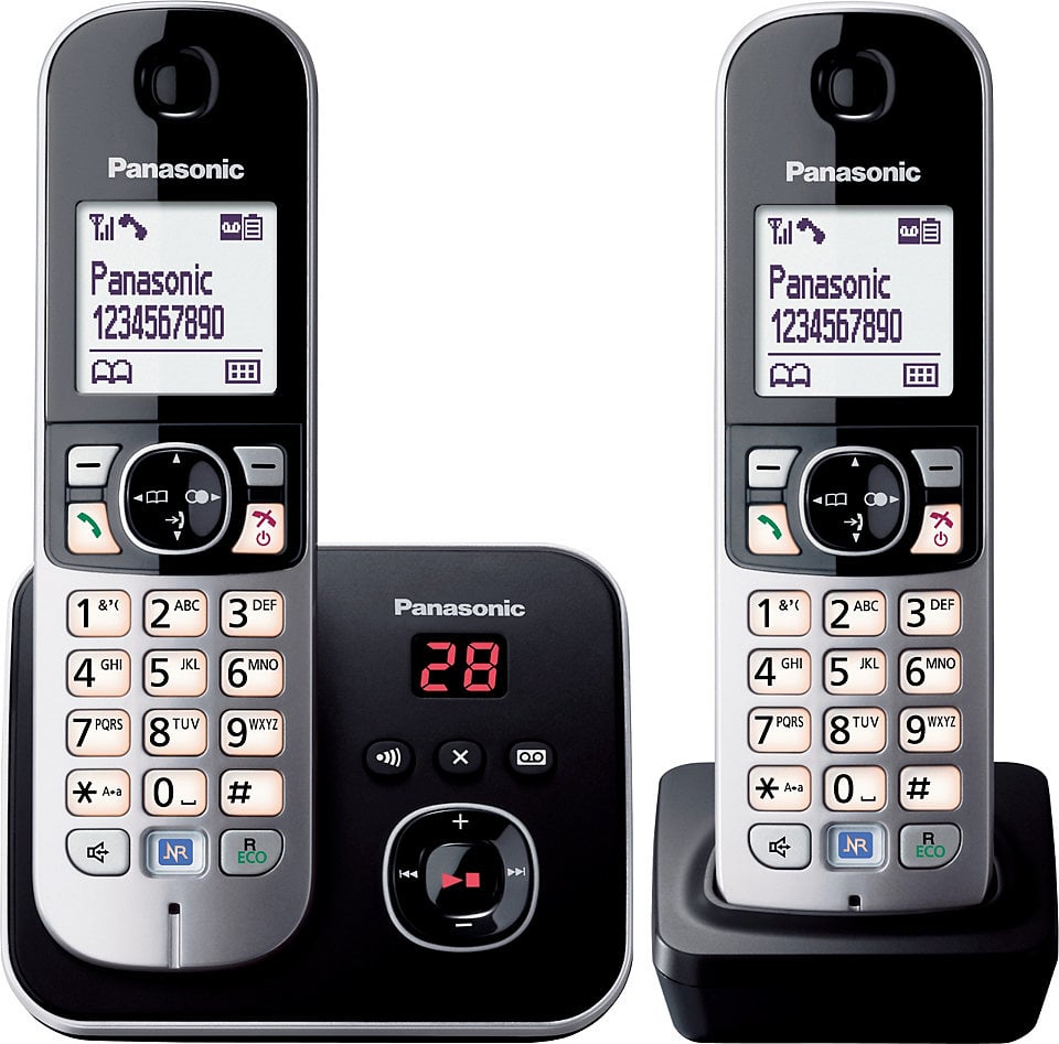 KX-TG6822GB Duo Schwarz Schnurloses Telefon