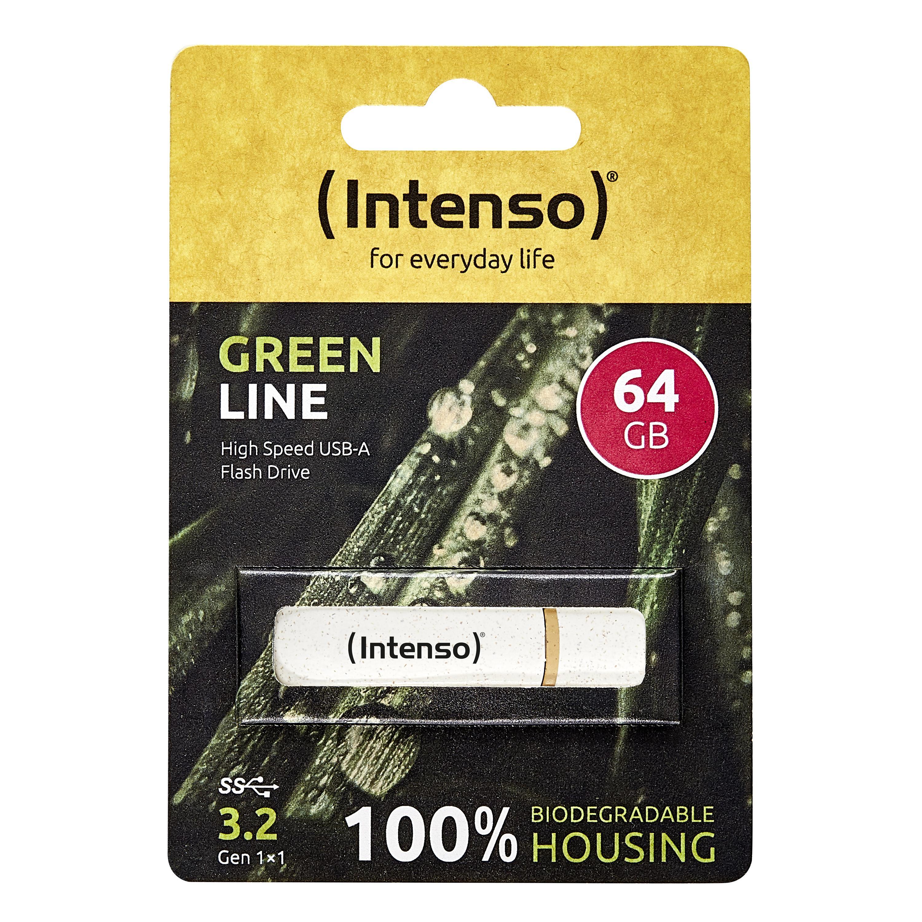 64 GB, Green Line, Beige/Braun (3540490) USB-Stick
