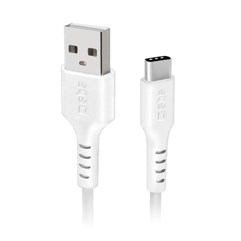 Daten- und Ladekabel, USB-A auf USB-C, 1,5 m, Weiß
