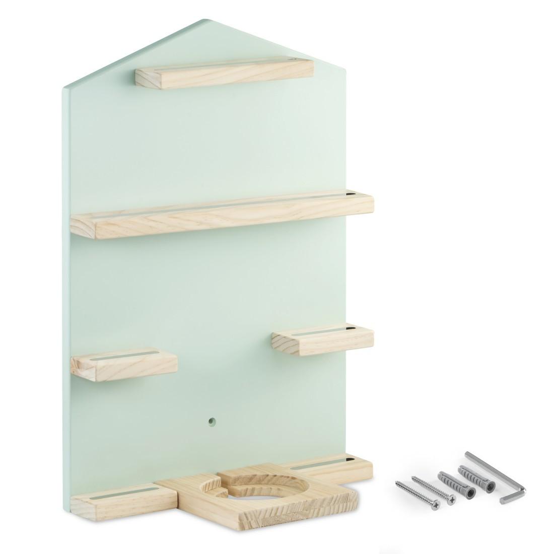 Regal für Toniebox® und Tonies® “Haus“, magnetische Aufbewahrung, Mint (00132430) tonie-Regal