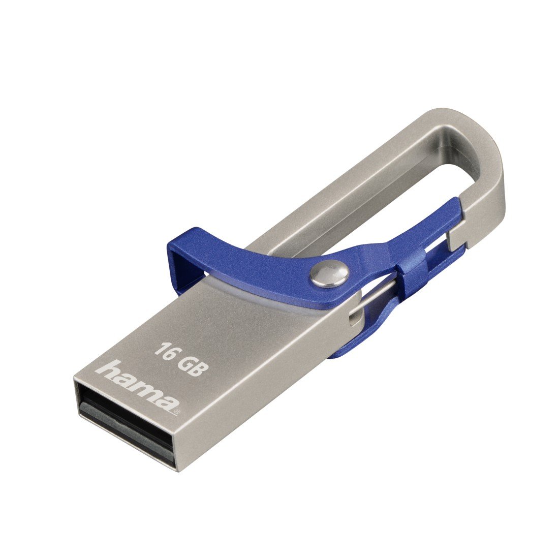 USB-Stick "Hook-Style", USB 2.0, 16 GB, 15MB/s, Blau (00123920)