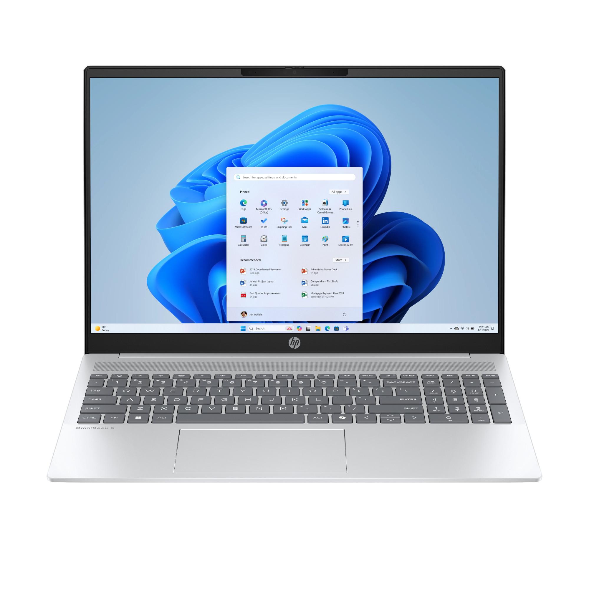 Notebook OmniBook 5 AI 16-af1655ng, Silber, 16 Zoll, 2K, OLED, Intel Core Ultra 5 225U, 16 GB, 1 TB M.2 SSD