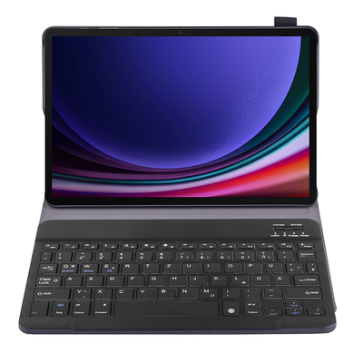 Just in Case Samsung Galaxy Tab S10 FE / S9 / S9 FE - Premium Bluetooth Keyboard Cover Qwertz, Black Tablet-Hülle