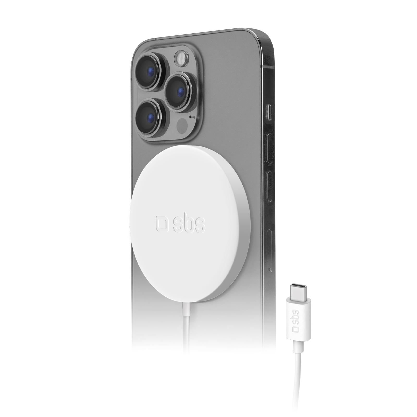 Kabelloses Ladegerät für Android und iPhone Weiß