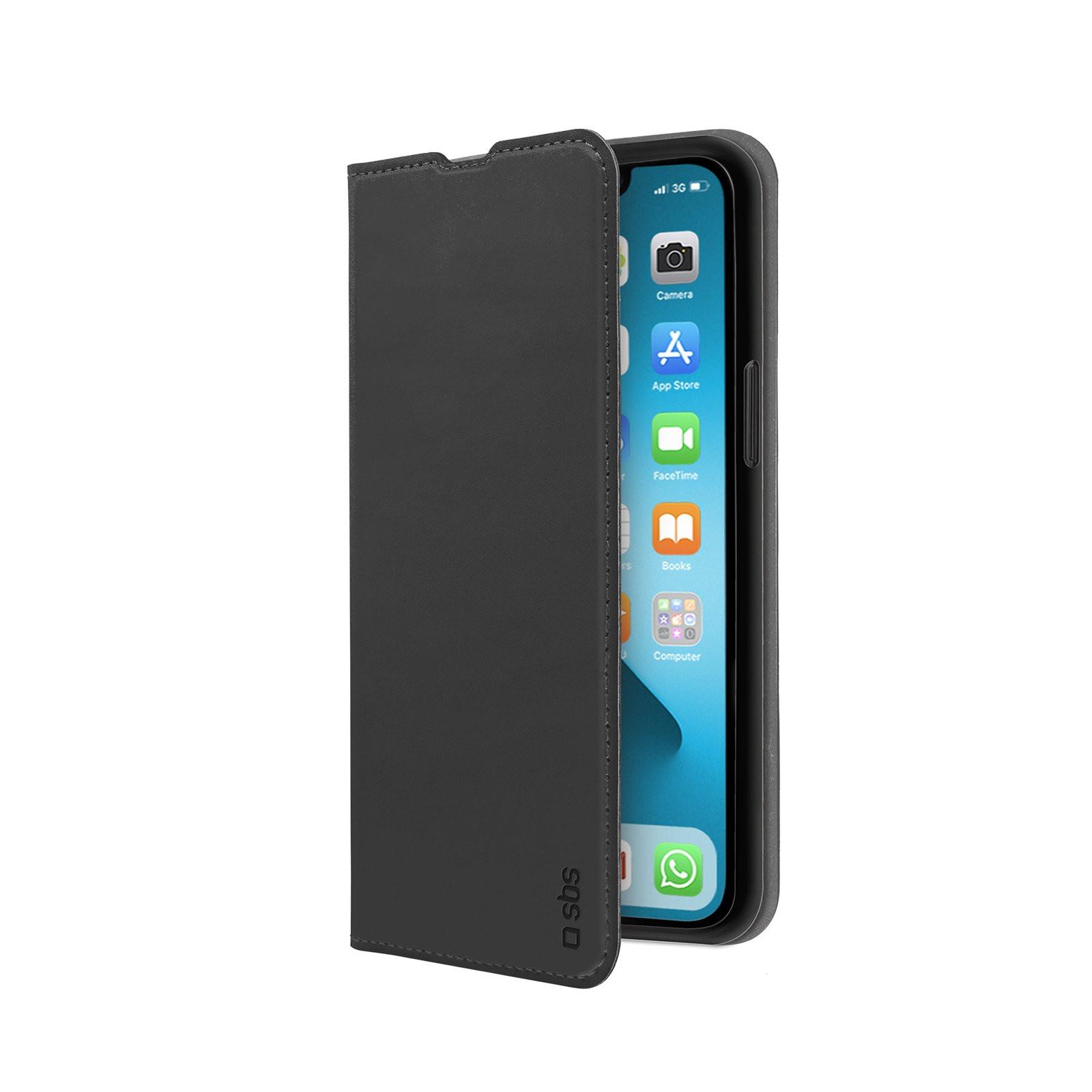 Bookcase Wallet Lite-Hülle für iPhone 13 Mini, Schwarz