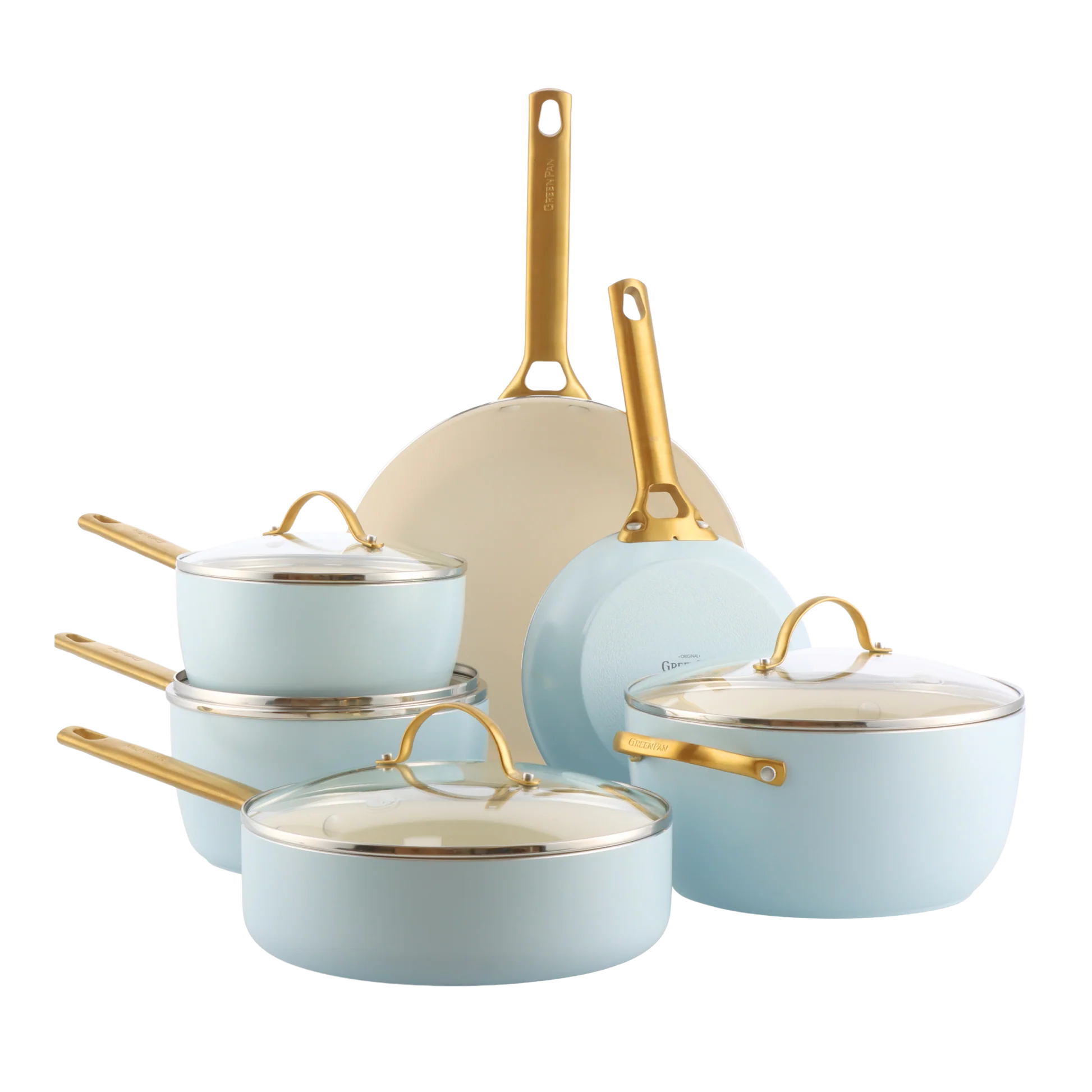 GreenPan Padova Reserve Topf-/Pfannenset 10-teilig Light Blue