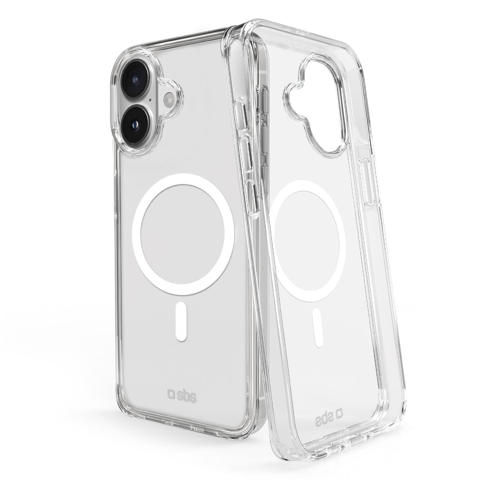 Transparente steife Hülle, kompatibel mit MagSafe-Ladefunktion für iPhone 16 Plus, Transparent