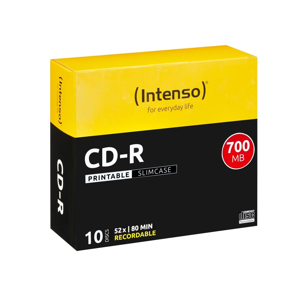 CD-R 700MB Printable Inkjet, 52x 10er Pack Slimcase