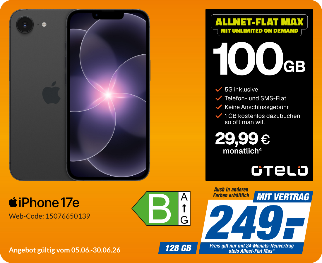 iPhone 16e mit Allnet Flat Max für 249€!