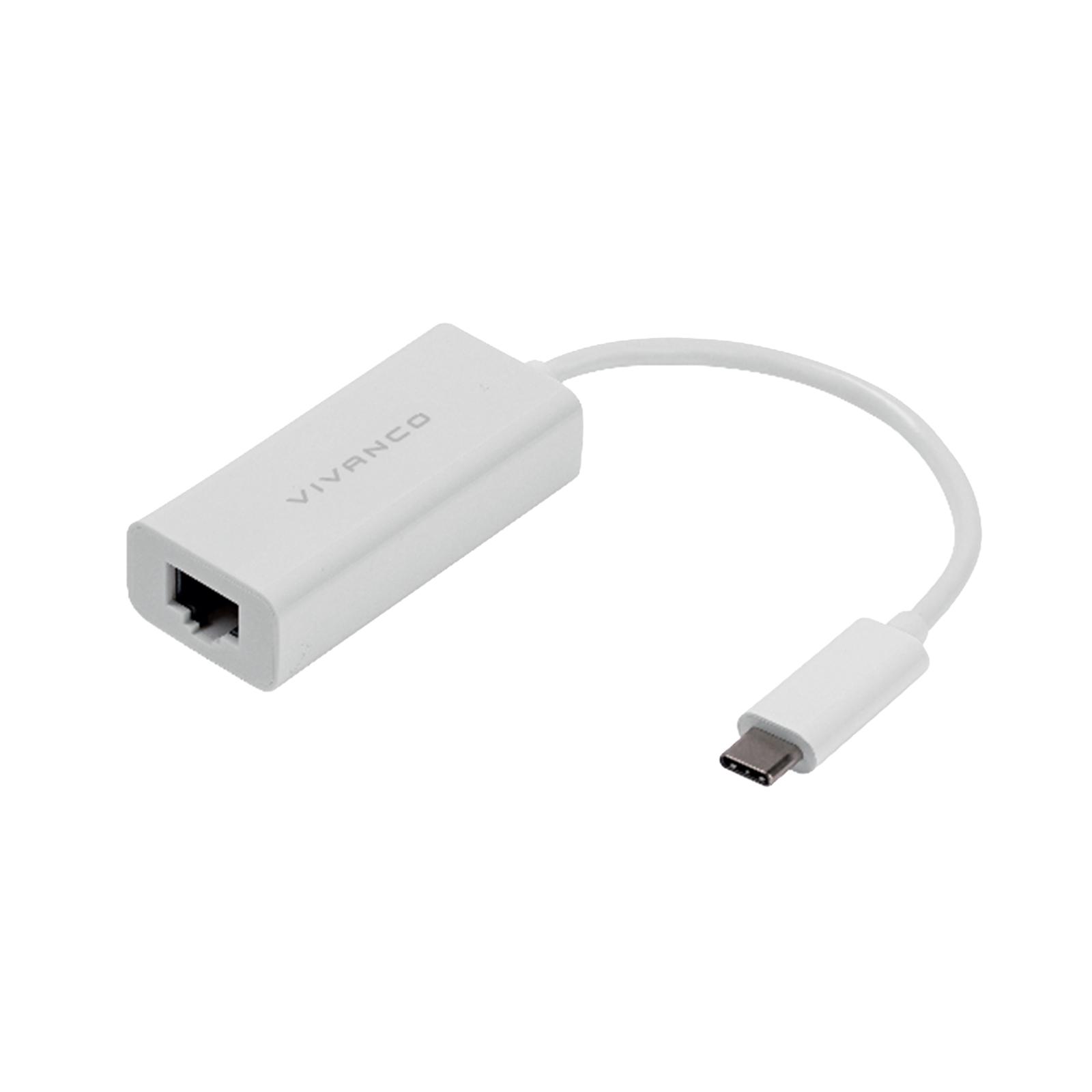 USB-C-Stecker - LAN-Buchse mit integriertem 10-cm-Kabel Netzwerkadapter