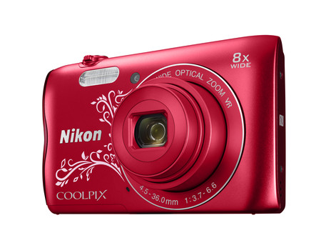 Coolpix A300 Rot Ornament  DeLuxe Edition inkl. Kameratasche und 16GB SD-Karte