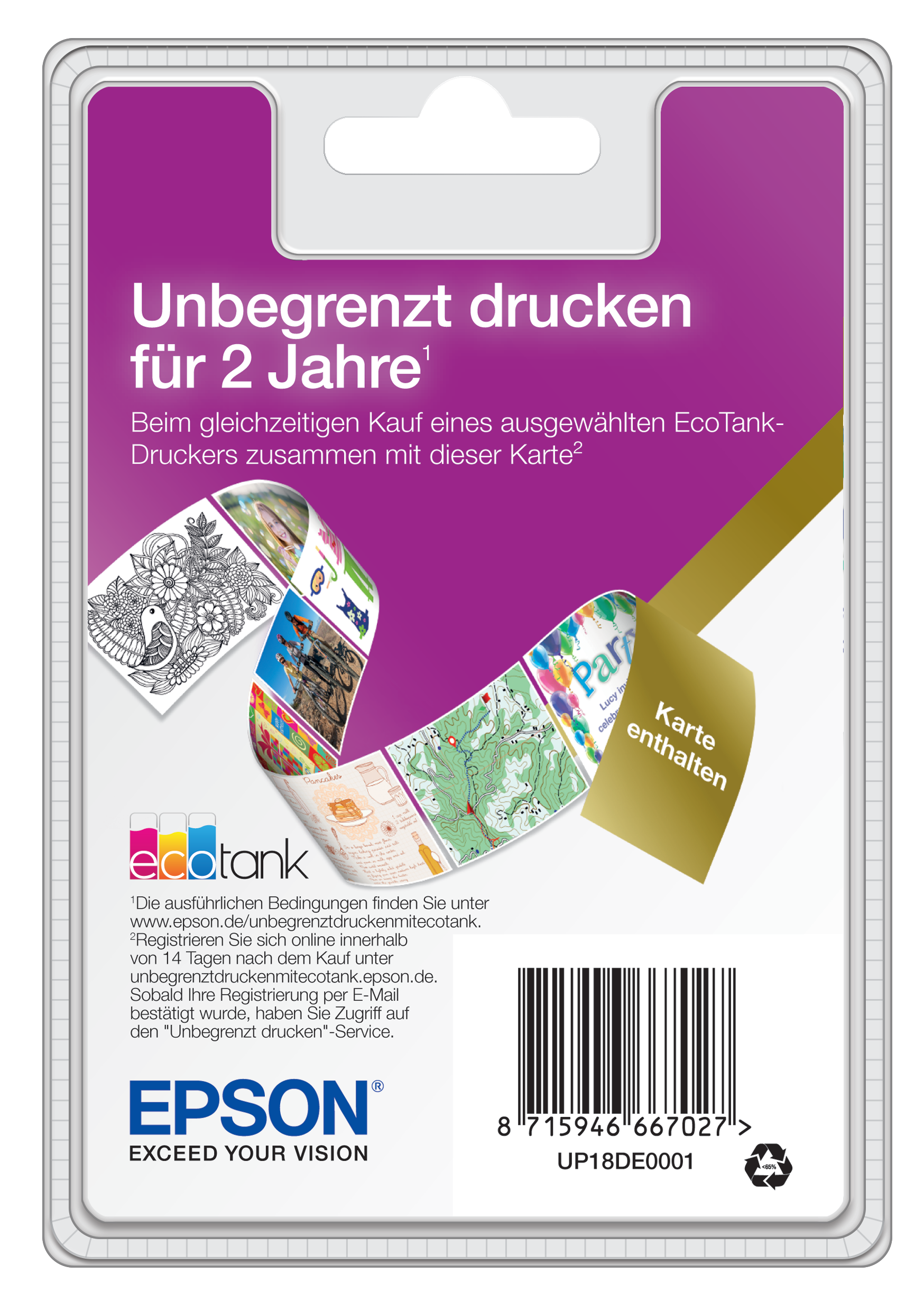 EcoTank Unlimited Printing Karte (2 Jahre) Druckerpatrone