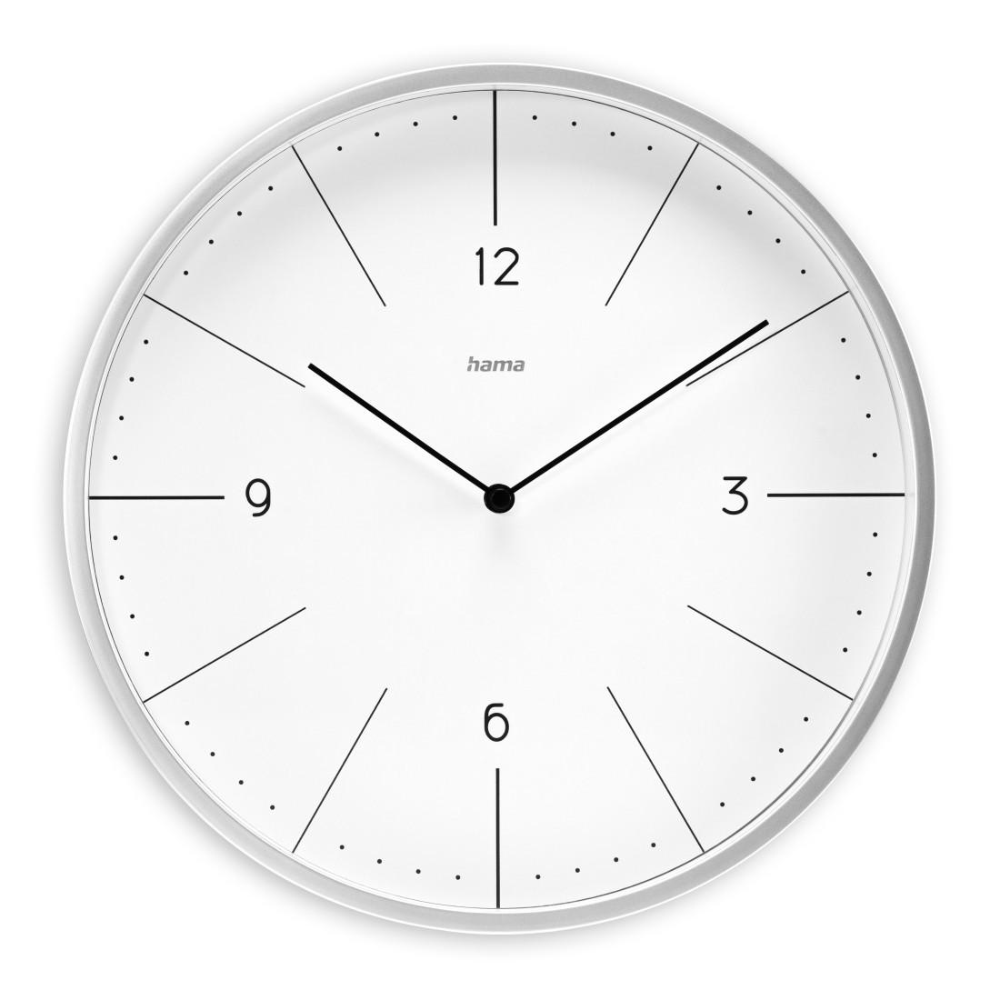Wanduhr "Sardinien", Quarzuhr, ohne Ticken, analog, Ø 30 cm, Grau (00185884)
