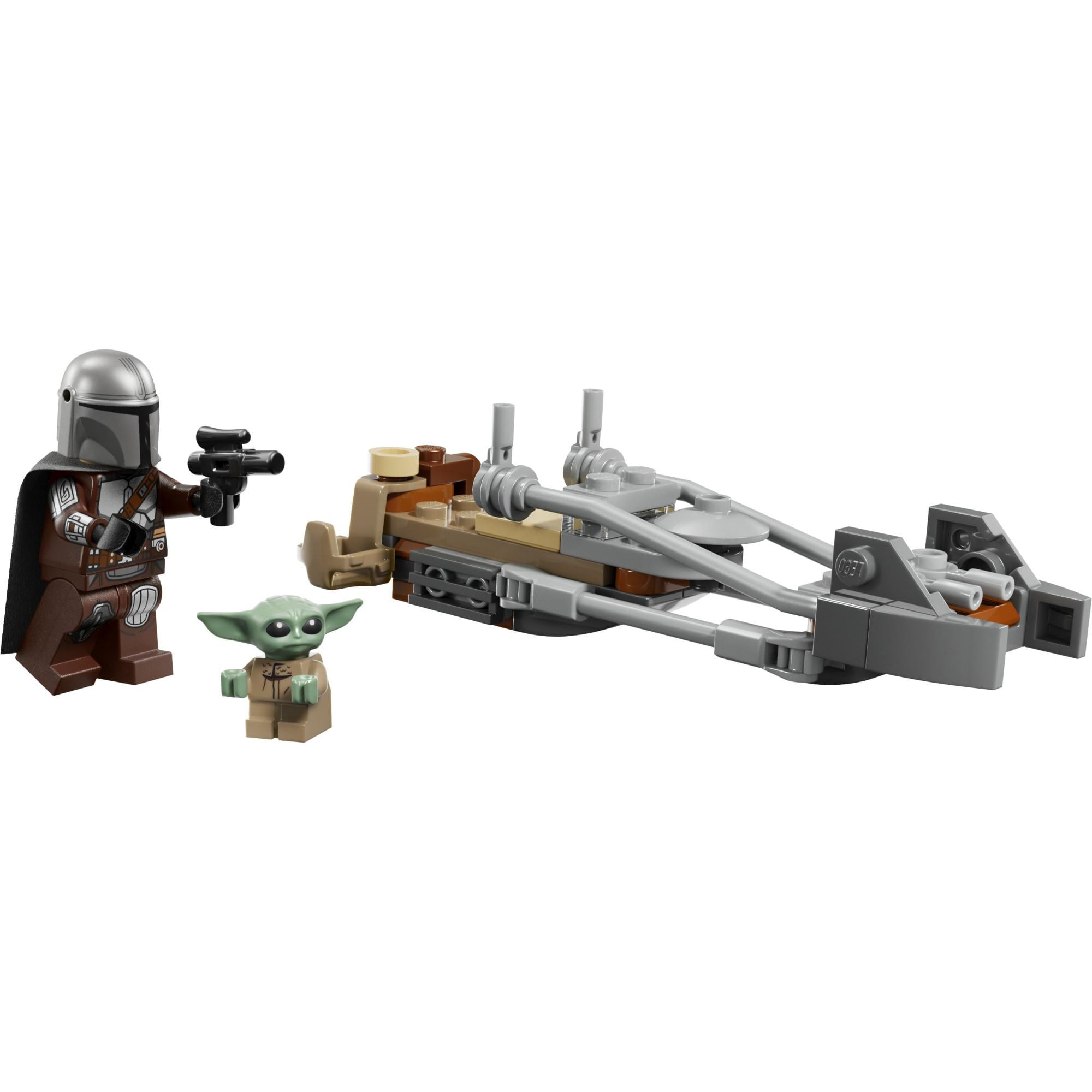 Der Mandalorianer und Grogu auf ihrem Speeder Bike™ Lego-Set