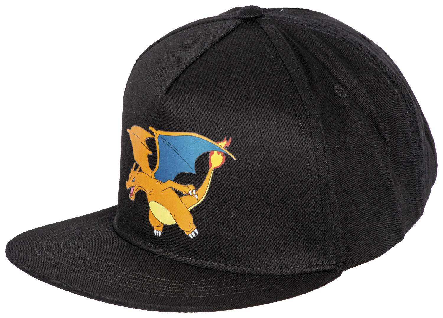Pokémon Glurak schwarz Kappe