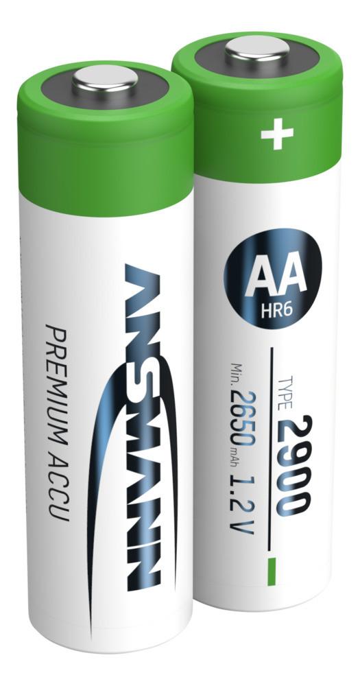 NiMH Akku Mignon AA Typ 2900 (min. 2650 mAh) 2er Papierblister