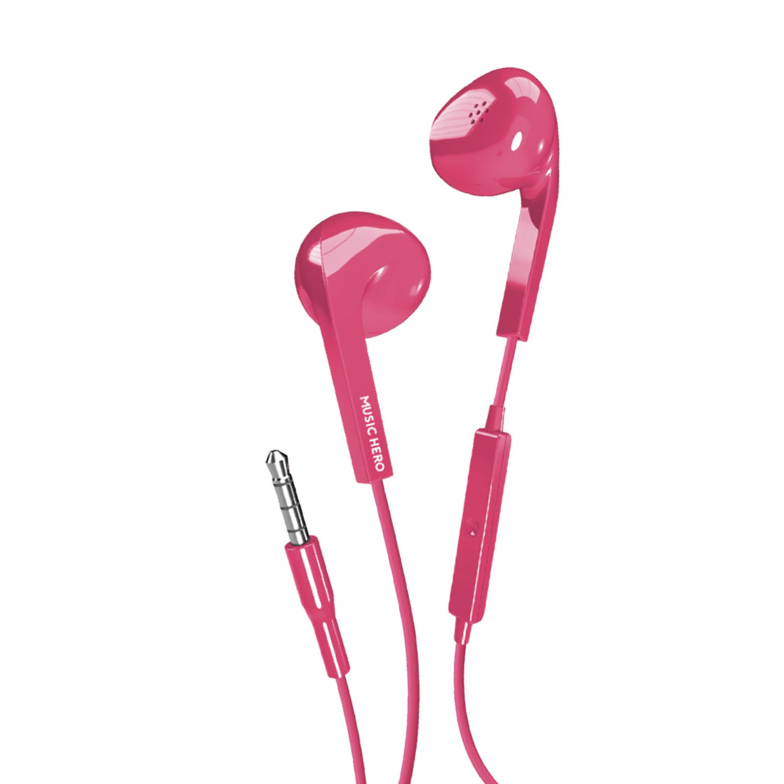 Kabelgebundene Ohrhörer mit 3,5-mm-Klinkenstecker, Rosa In-Ear Kopfhörer