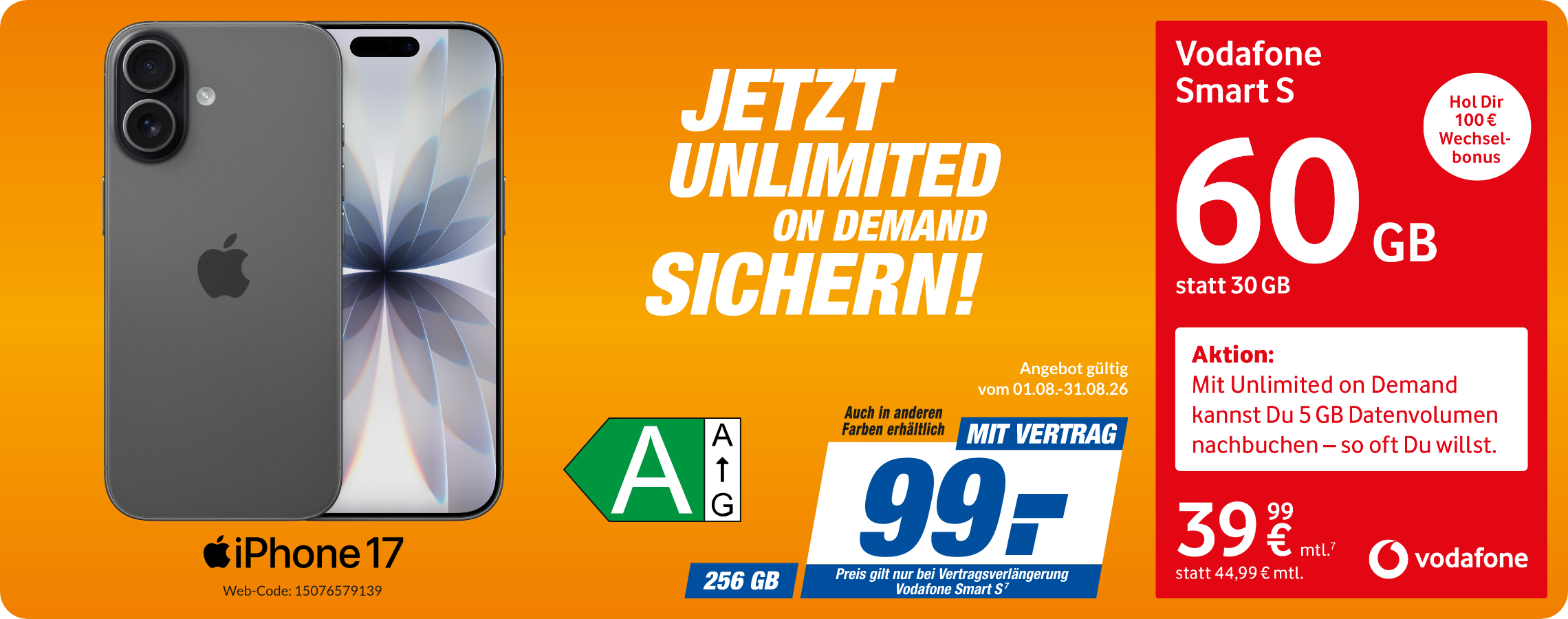 iPhone 17 mit Smart S für 99€!