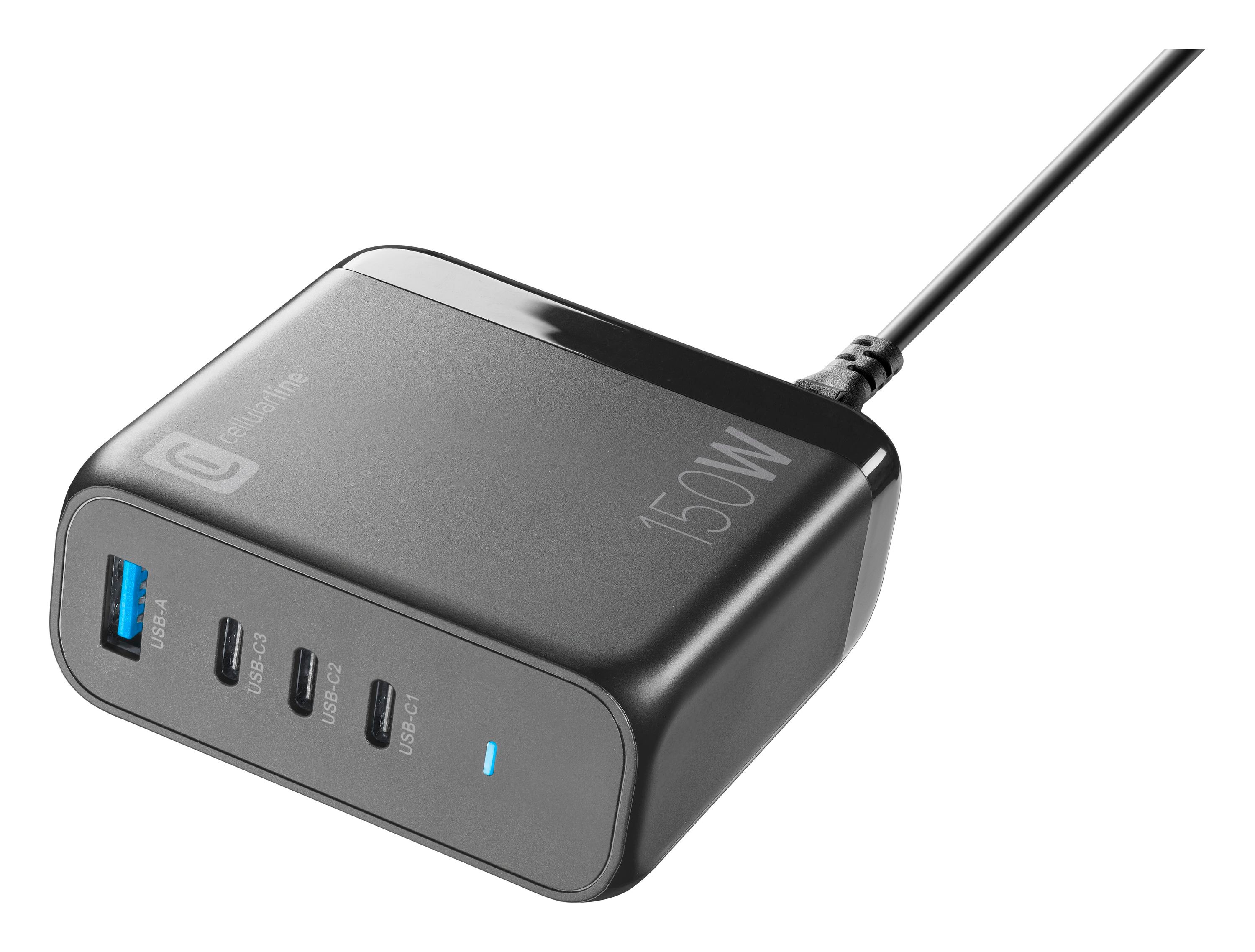Multipower Desk 150W Reiselader 4 Port GaN Black (60626)