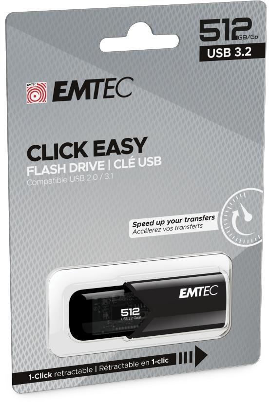 B110 Click Easy 3.2 512GB USB-Stick, Schwarz
