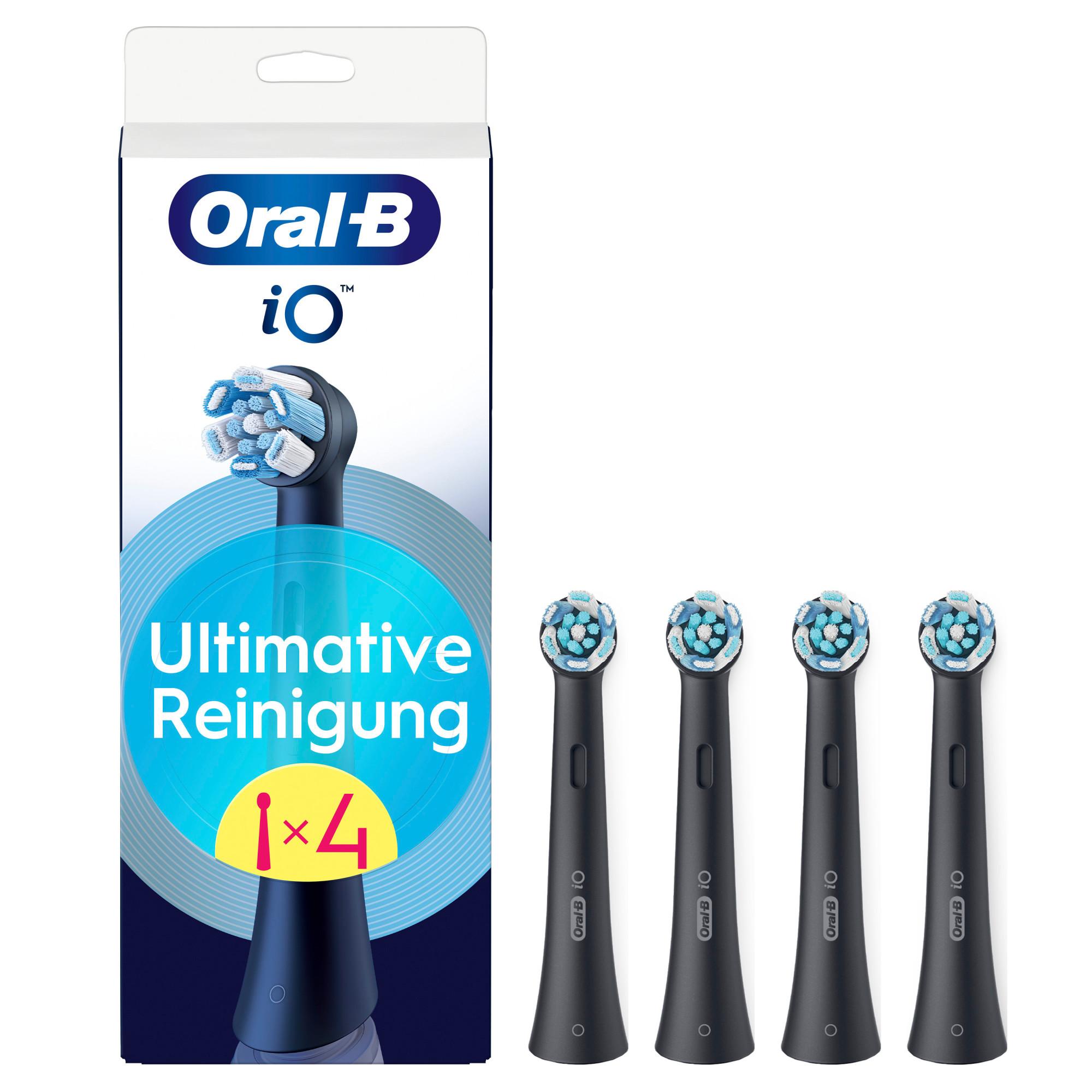iO Ultimative Reinigung, Original Aufsteckbürsten, Schwarz, 4er