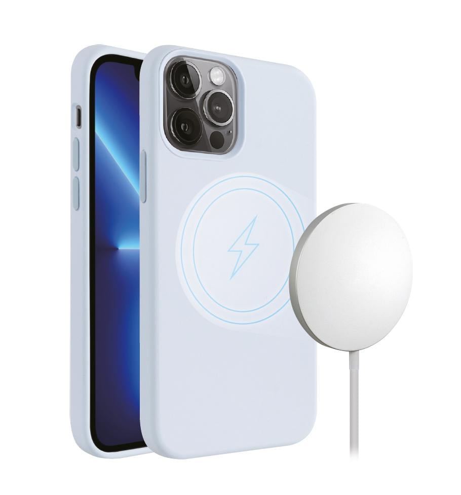 Mag Hype Cover, Magnetic Wireless Charging Support für iPhone 13 Pro himmelblau (62949)