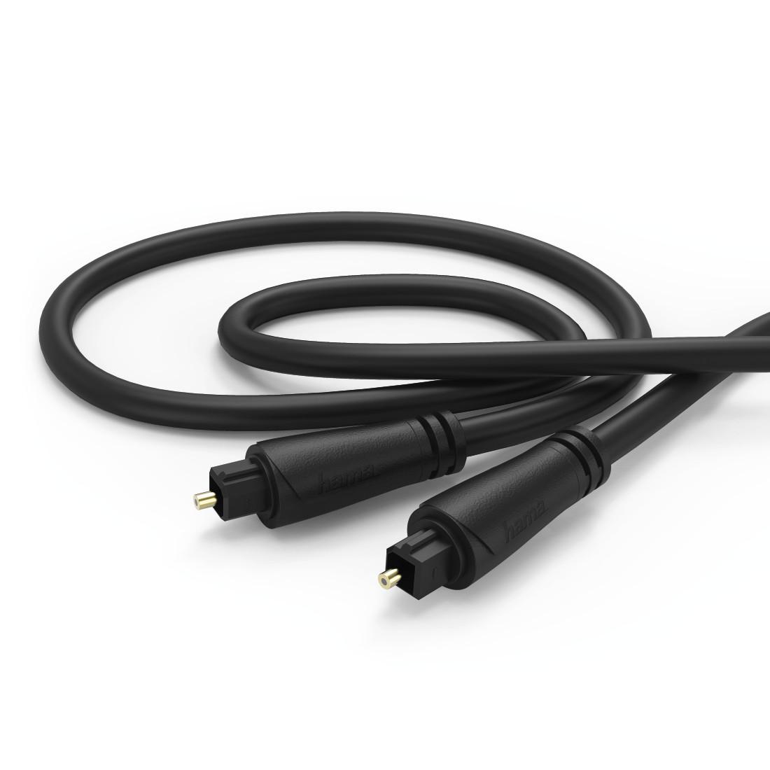 Audio-Lichtleiter-Kabel, ODT-Stecker (Toslink), vergoldet, 0,75 m (00179210)