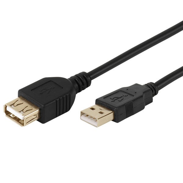 Hochwertiges USB 2.0 zertifiziertes Verlängerungskabel, 2m (45215)