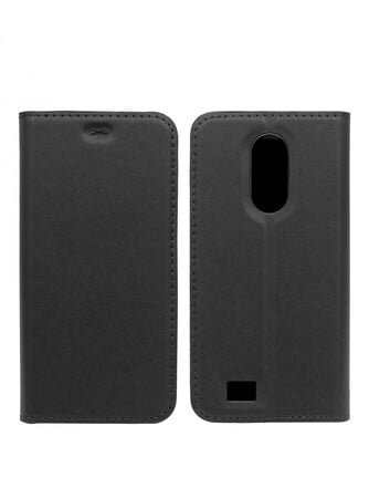 Book Cover Ledertasche für Smart 4 schwarz Handyhülle