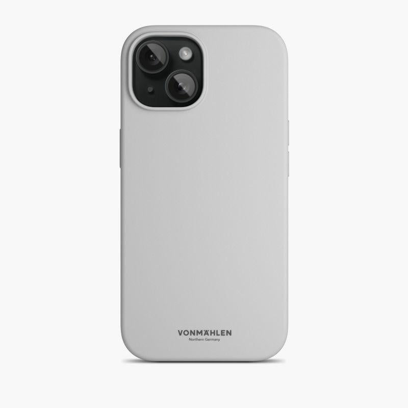 Eco Silicone Case - Schutzhülle aus Silikon, MagSafe kompatibel, für iPhone 15, Light Gray Handyhülle