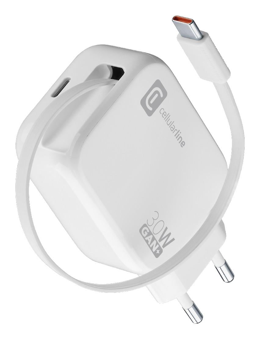 USB Typ-C Travel Charger Roller 30W White (61287)