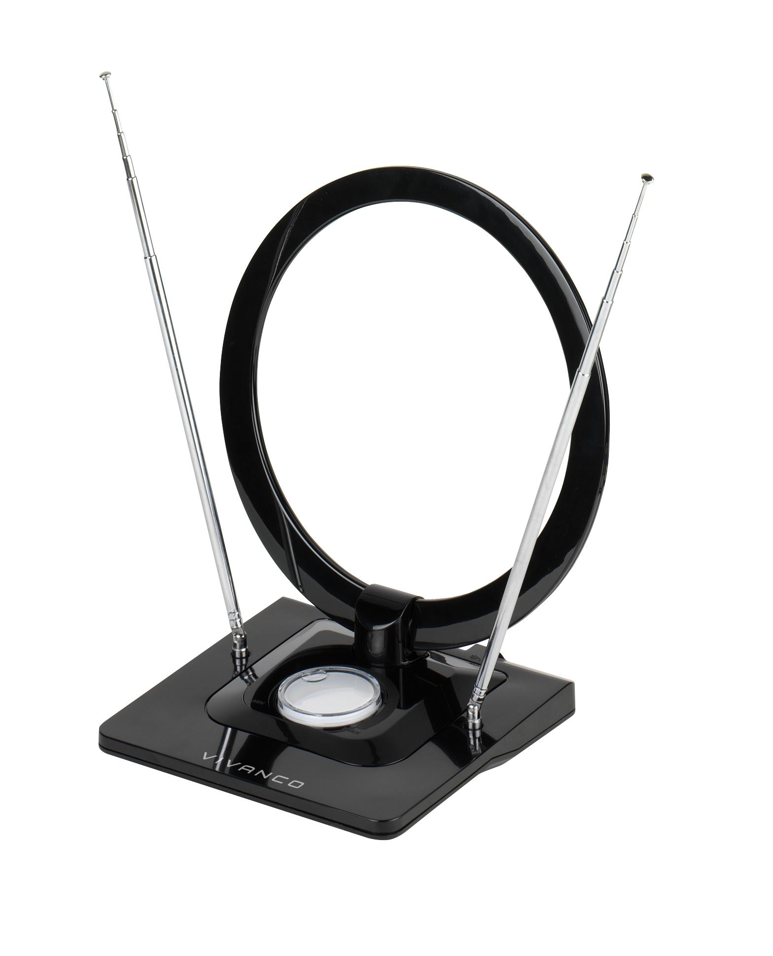 Full-HD-Zimmerantenne mit Ringdesign, LTE-Filter, 2 m Kabel