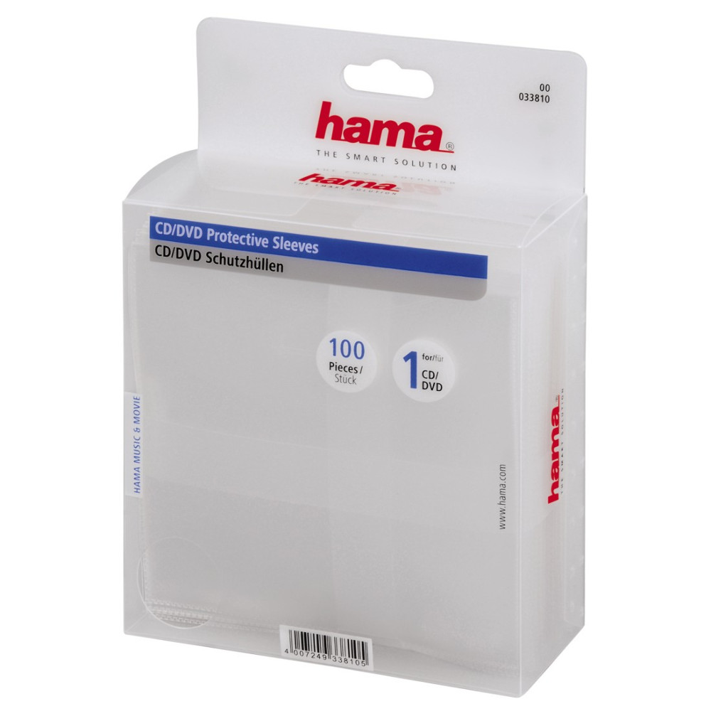 CD-/DVD-Schutzhüllen 100, Transparent (00033810)