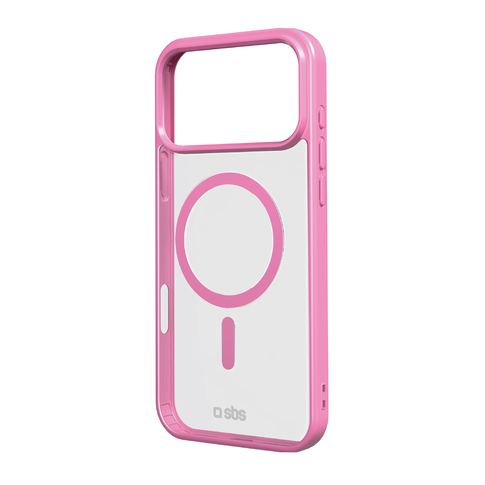 Case für iPhone 17 Pro Max mit farbigen Rändern, kompatibel mit MagSafe Aufladung, Rosa