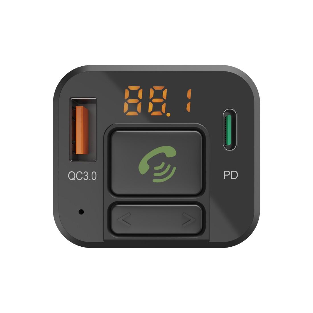 FM-Transmitter Bluetooth®-FM-Transmitter für Autoradio, Freisprecheinrichtung, USB-C/-A (00201799)
