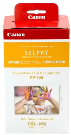 RP-108 Set mit Tinte und Papier Postkartenformat Fotopapier