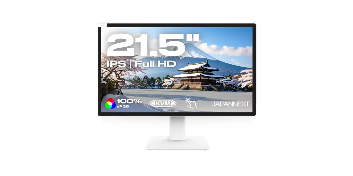JN-IPS2152FHDR-T, Weiß, 21,5 Zoll, Touch, Full HD, IPS, 75 Hz, 8 ms Monitor