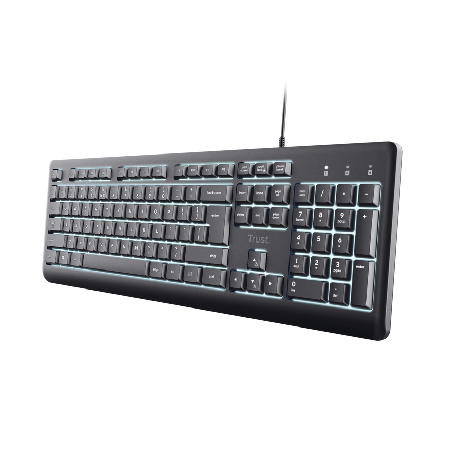 Primo Beleuchtete Tastatur, Schwarz