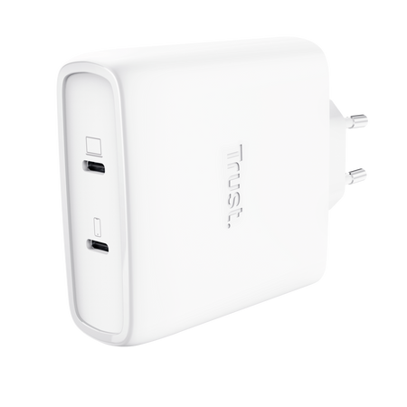 Maxo USB-C-GaN-Ladegerät 100 W mit 2 USB-C-Anschlüssen, Weiß