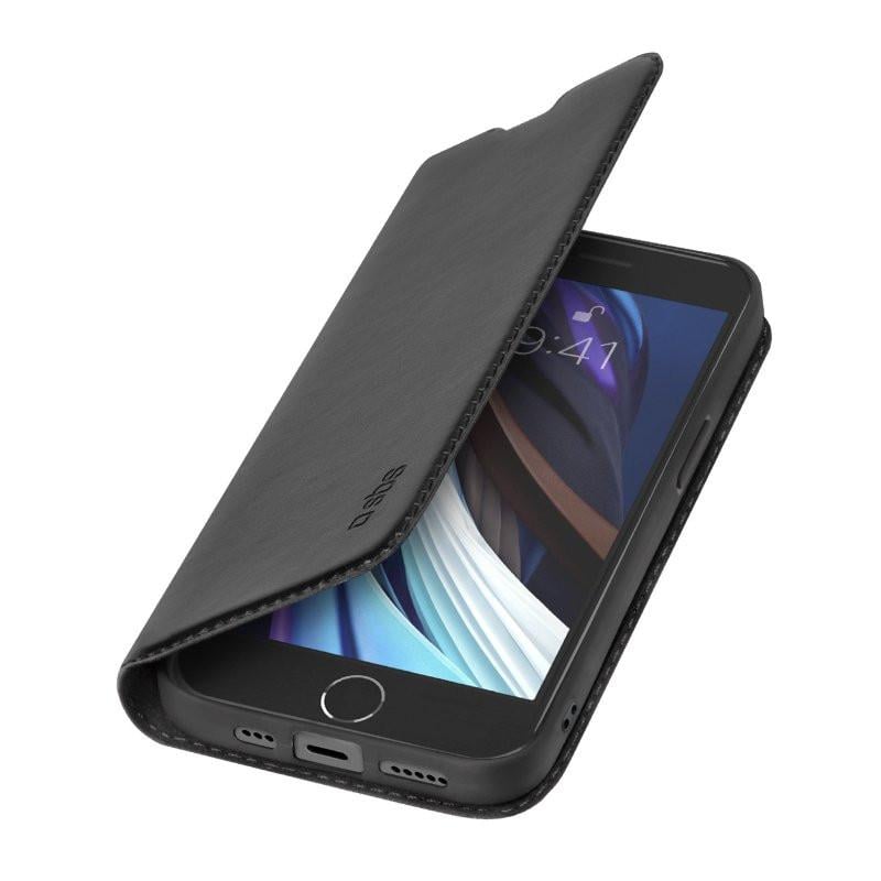Bookcase Wallet Lite-Hülle für iPhone 7, 8, SE 2022, SE 2020, Schwarz