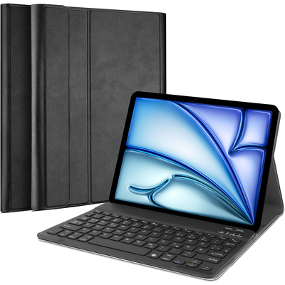 Just in Case iPad Air 11 2025 / iPad Air 11 2024 - Premium Bluetooth Keyboard Cover Qwertz, Black Tablet-Hülle