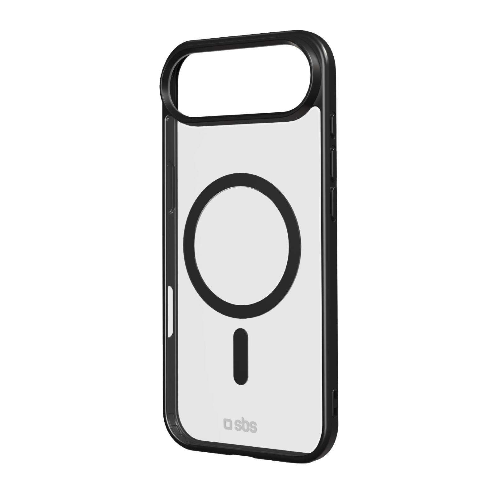 Case für iPhone 17 Air mit farbigen Rändern, kompatibel mit MagSafe Aufladung, Schwarz
