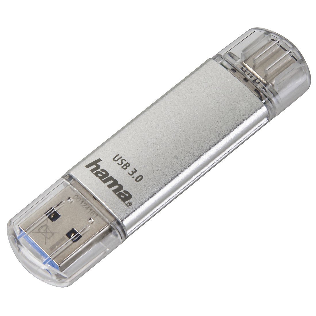 USB-Stick "C-Laeta", Type-C USB 3.1/USB 3.0, 16GB, 40 MB/s, Silber (00124161)