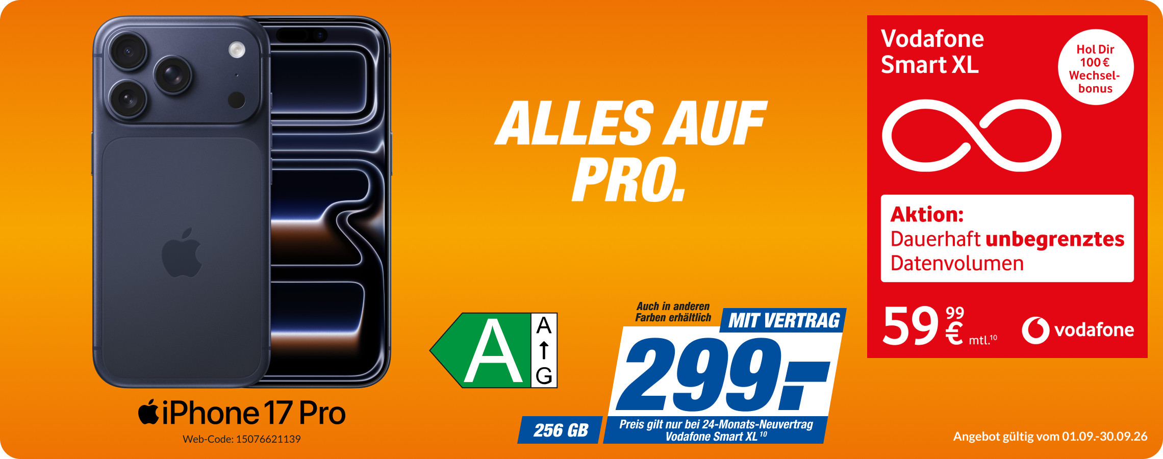 iPhone 17 Pro mit Smart XL für 299€!