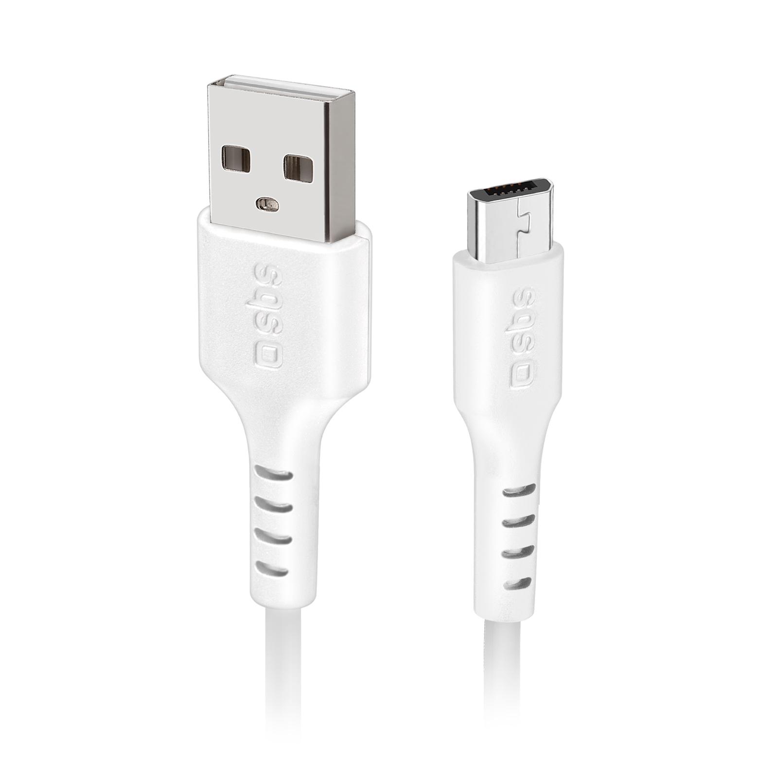 USB auf Micro-USB Kabel Datenkabel USB 2.0 - Micro-USB Weiß