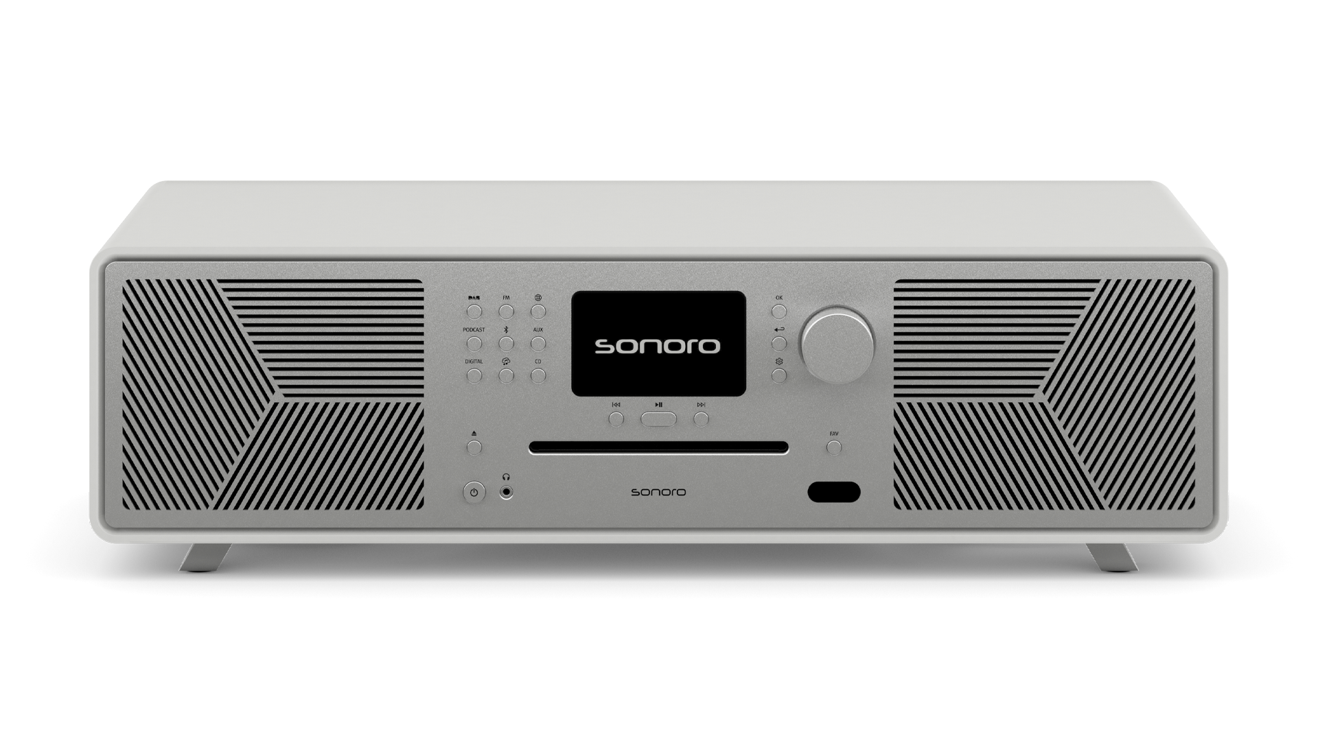 All-In-One Audiosystem Meisterstück (Gen.2) weiß (matt) - silber