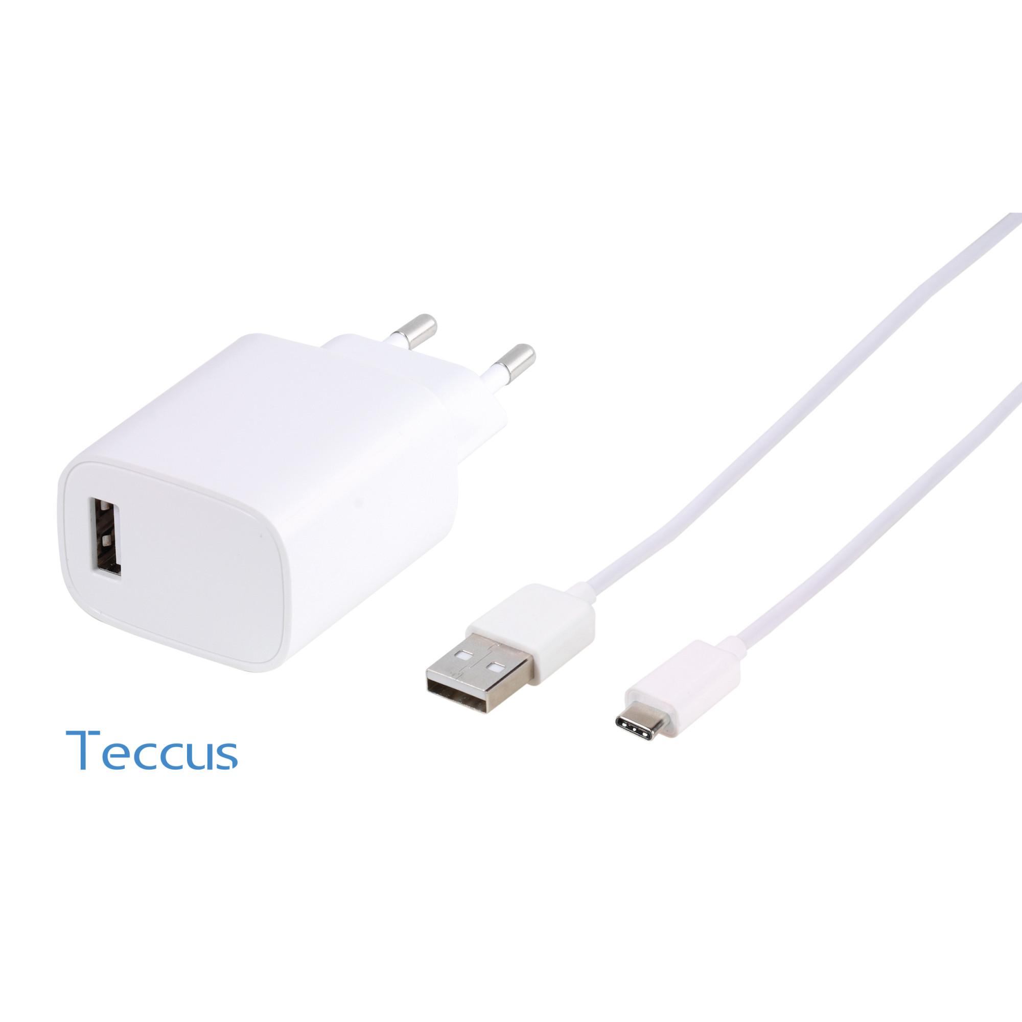 Teccus Super Fast Charger Set, Ladegerät inkl. USB Type-C™ Kabel, 15W (62674)